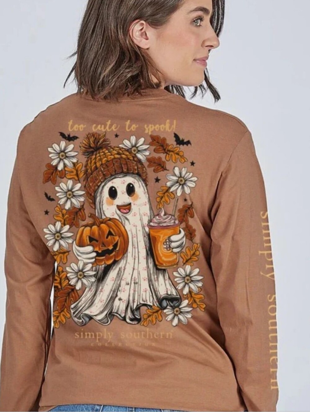 Simply Southern Ghost Long Sleeve Graphic Tee, NWT